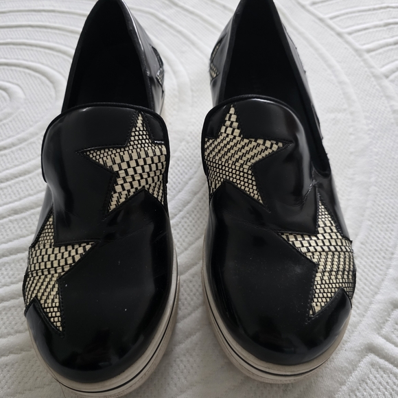 Stella McCartney Shoes - Stella McCartney Black and White Star Loafers